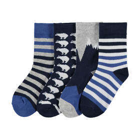 4 Pack Casual Crew Socks