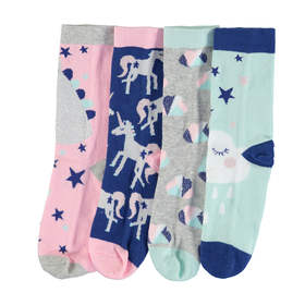 4 Pack Casual Crew Socks