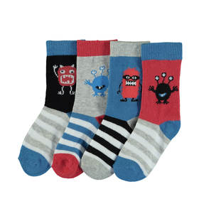 4 Pack Crew Socks