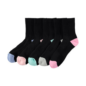 5 Pack Quarter Crew Socks