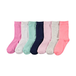 7 Pack Casual Crew Socks