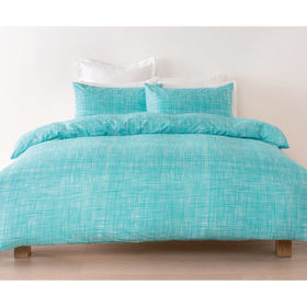 Grid Quilt Cover Set - Single Bed